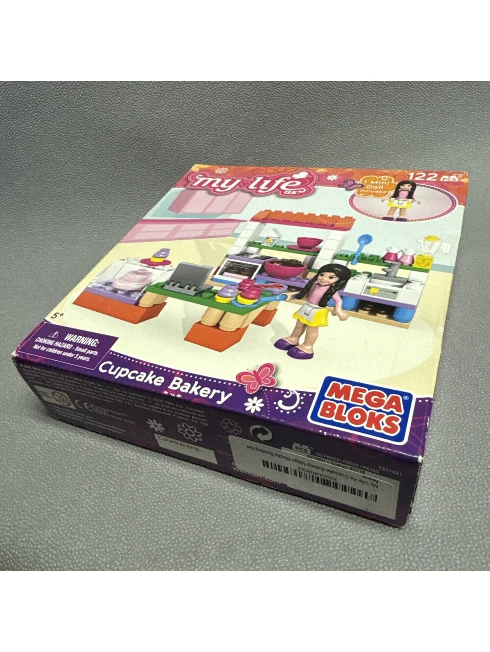 Mega Bloks My Life As Cupcake Bakery Mini Doll Building Block Set 122pc Ages 5+